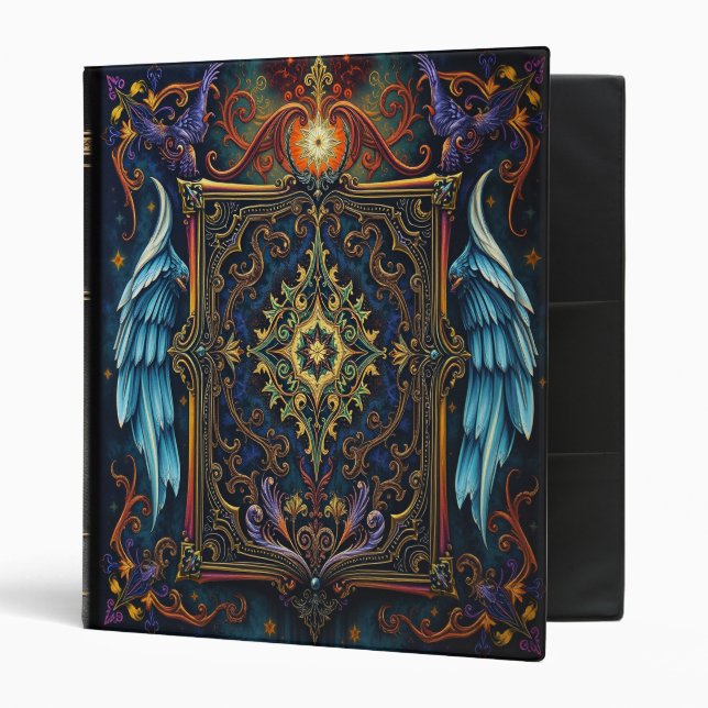 Illuminated Manuscript Medieval Book Cover 3 Ring Binder (Front/Inside)