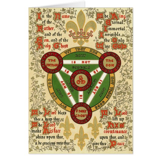 Illuminated Manuscript of the Holy Trinity Cards (Front)