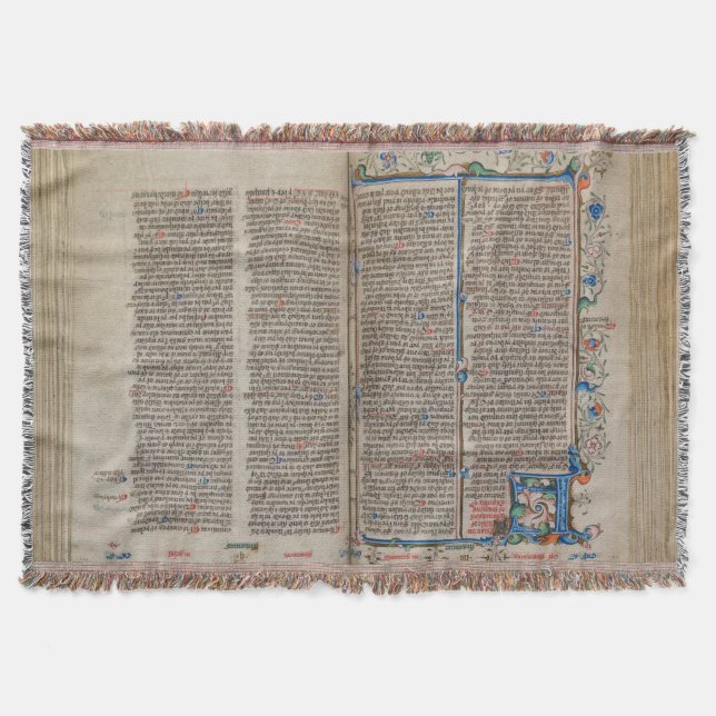 Illuminated Manuscript Throw Blanket (Front)
