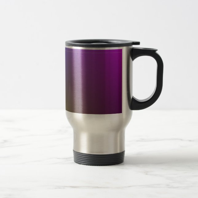 Illuminated Mauve/ green>Patterned Travel  Mug. Mug (Right)