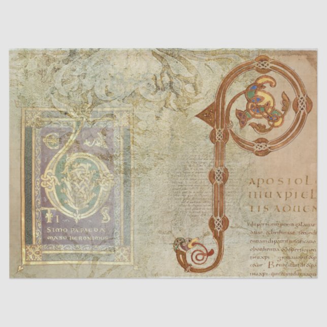 Illuminated Medieval Tissue Paper (Front)