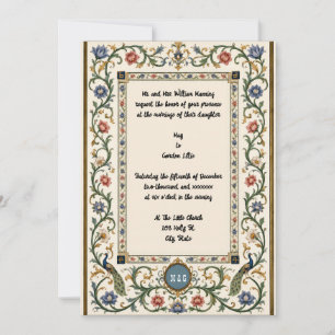 Illuminated Medieval Wedding Invitation