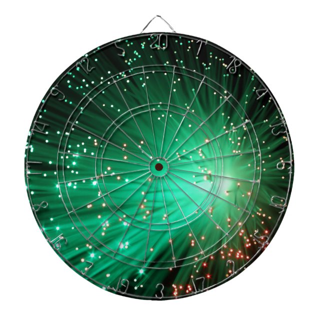 Illuminated Optical Fibers Dartboard With Darts (Front)