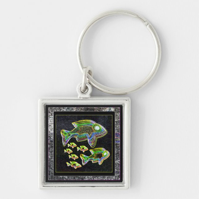 Illuminated Reflection : Fish in Flood Light Keychain (Front)