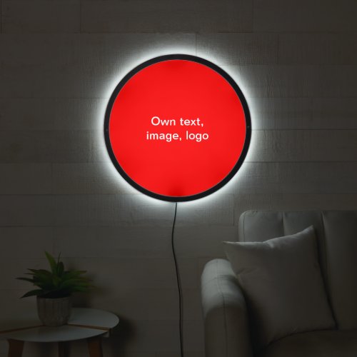 Illuminated Sign Round uni Red