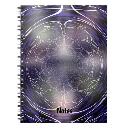 Illuminated Spider Web Background Notebook