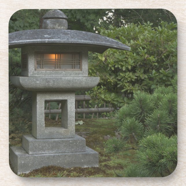 Illuminated stone beverage coaster (Front)