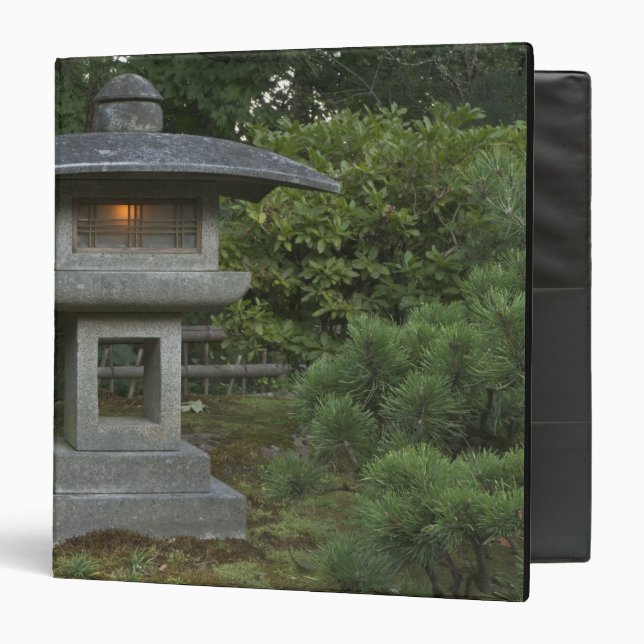 Illuminated stone lantern in Japanese Garden 3 Ring Binder (Front/Inside)