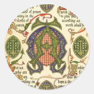 Illuminated symbol depicting festival of Advent Classic Round Sticker