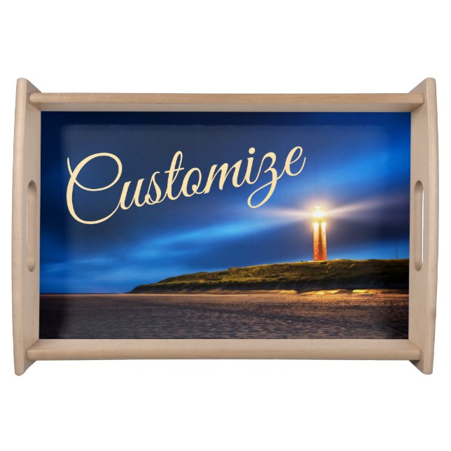 Illuminated Tower Nightscape Serving Tray (Front)
