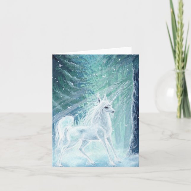 Illuminated ~ Unicorn Greeting Card (Front)