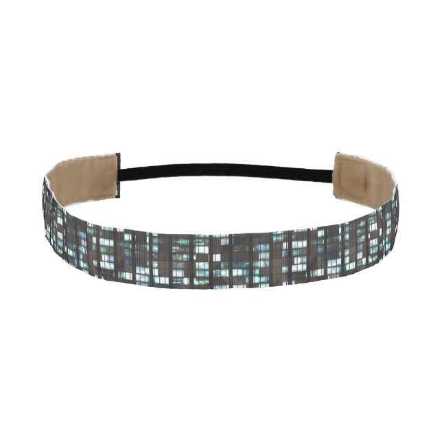 Illuminated windows pattern athletic headband (Front)
