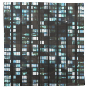 Illuminated windows pattern cloth napkin