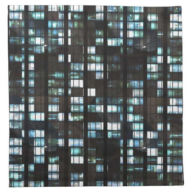 Illuminated windows pattern cloth napkin (Front)