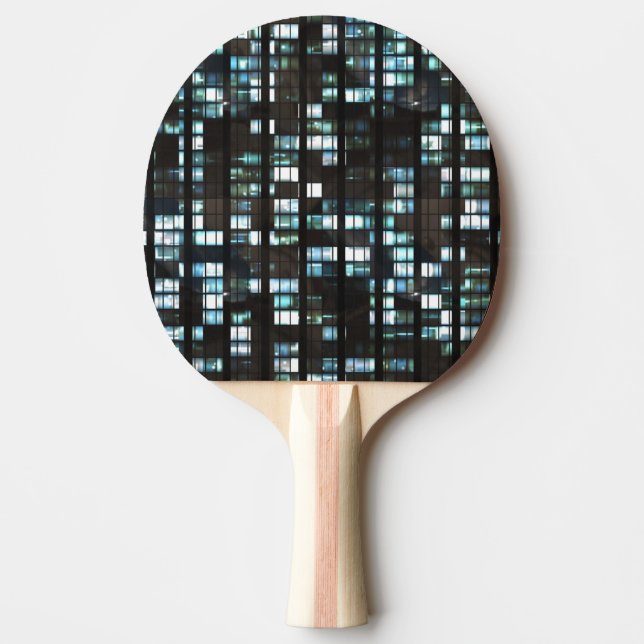 Illuminated windows pattern Ping-Pong paddle (Front)