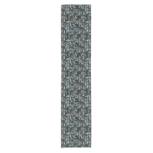 Illuminated windows pattern short table runner