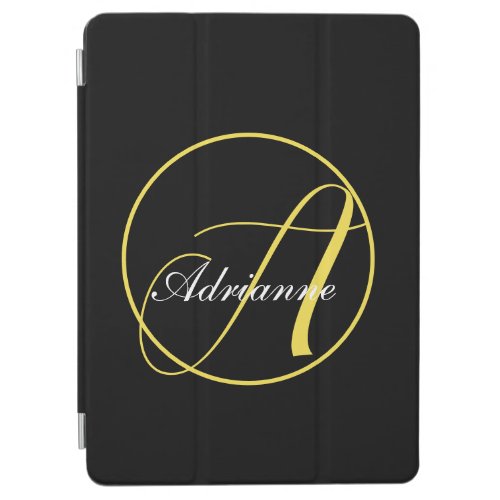 Illuminated Yellow Monogram iPad Air Cover