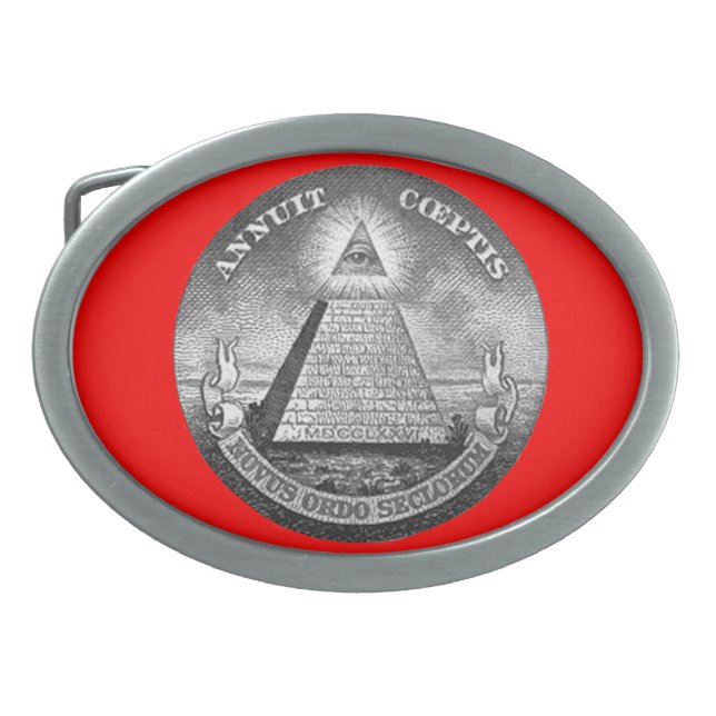 Illuminati All Seeing Eye Belt Buckle (Front)
