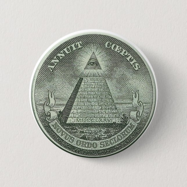 Illuminati - All seeing eye Button (Front)