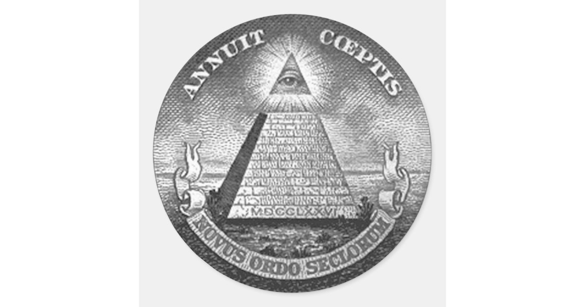 Illuminati All Seeing Eye Classic Round Sticker Zazzle