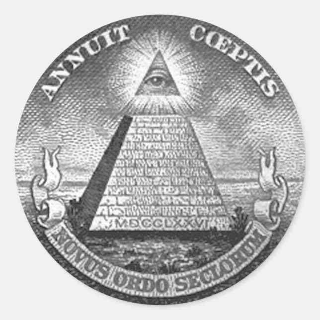 Illuminati All Seeing Eye Classic Round Sticker (Front)