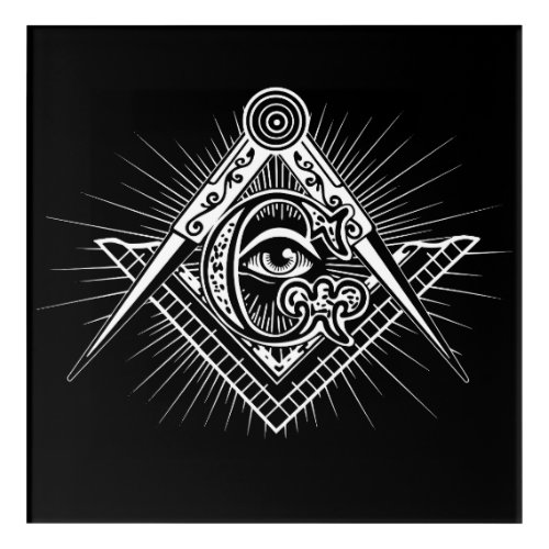 Illuminati All Seeing Eye Freemason Symbol Acrylic Print