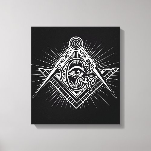Illuminati All Seeing Eye Freemason Symbol Canvas Print