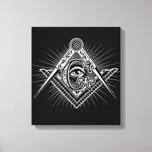 Illuminati All Seeing Eye Freemason Symbol Canvas Print