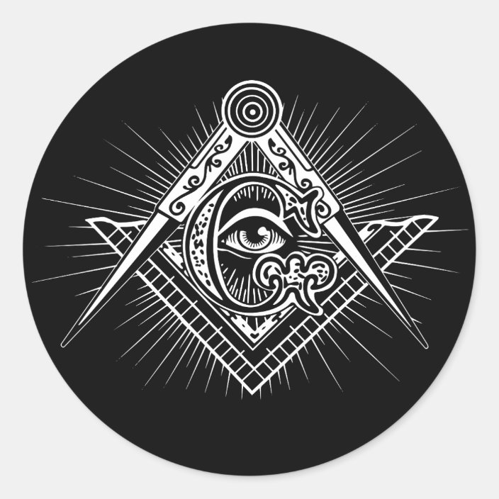 Illuminati All Seeing Eye Freemason Symbol Classic Round Sticker ...