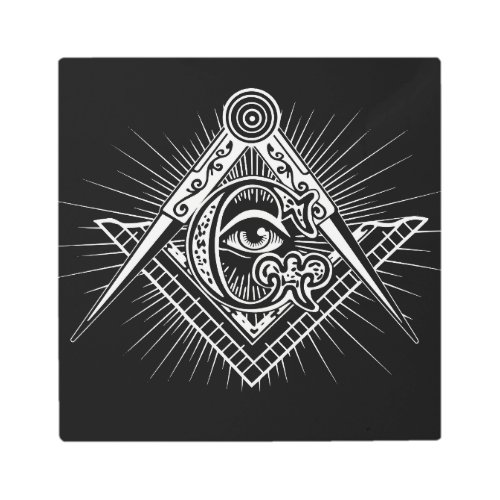 Illuminati All Seeing Eye Freemason Symbol Metal Print