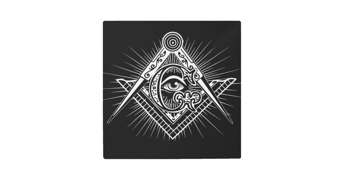 illuminati all seeing eye freemason symbol metal print print your own rsvp cards