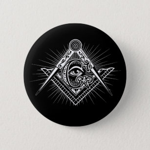 Illuminati All Seeing Eye Freemason Symbol Pinback Button