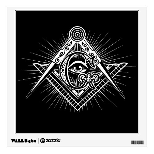 Illuminati All Seeing Eye Freemason Symbol Wall Sticker