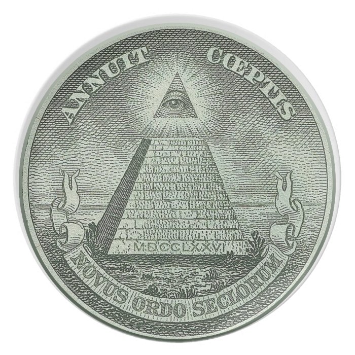 Illuminati   All seeing eye Plate