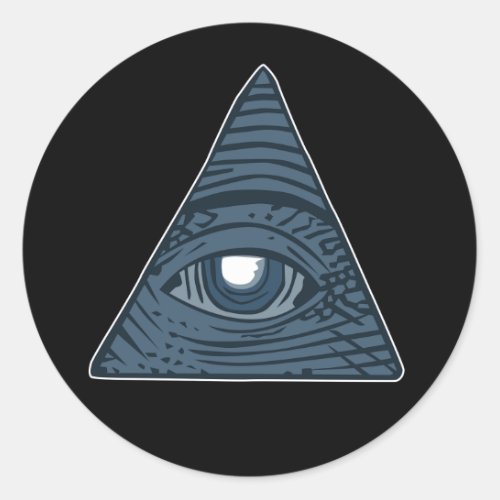 Illuminati All Seeing Eye Pyramid Symbol Classic Round Sticker