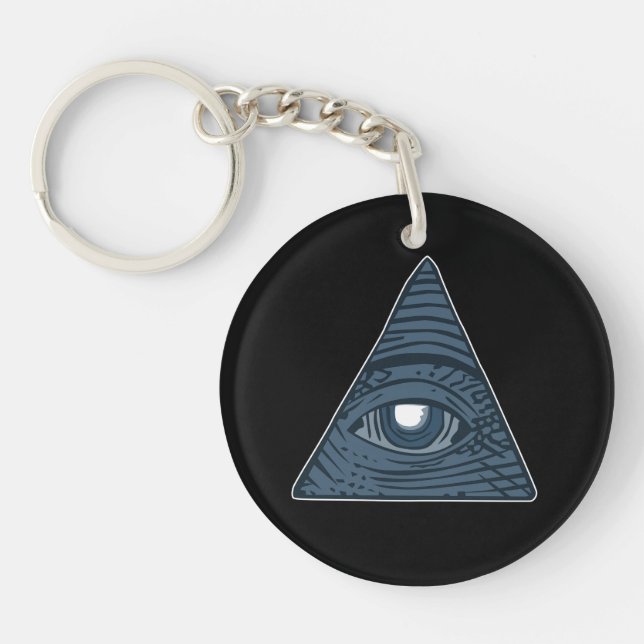 Illuminati All Seeing Eye Pyramid Symbol Keychain (Front)