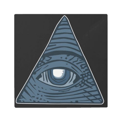 Illuminati All Seeing Eye Pyramid Symbol Metal Print