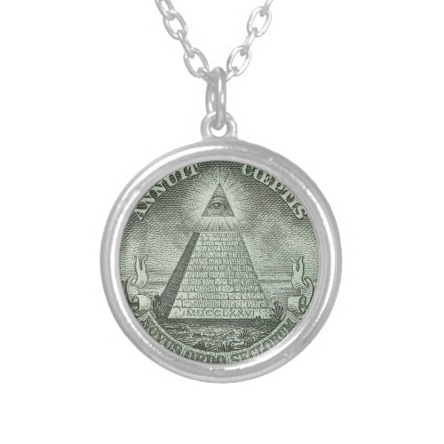 Illuminati _ All seeing eye Silver Plated Necklace