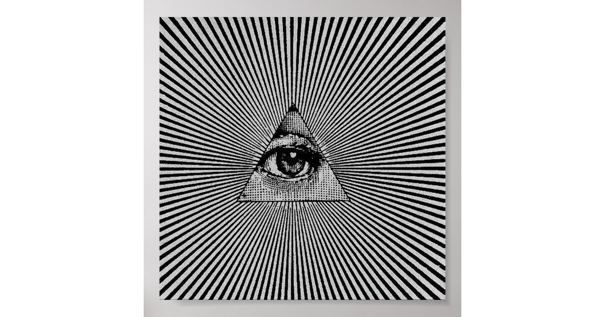 Illuminati All Seeing Eye Trance Poster Sleep | Zazzle