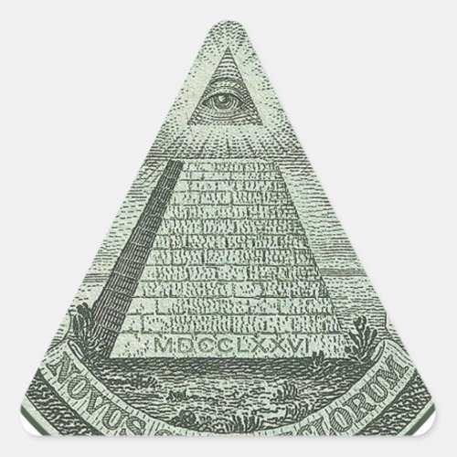 Illuminati _ All seeing eye Triangle Sticker