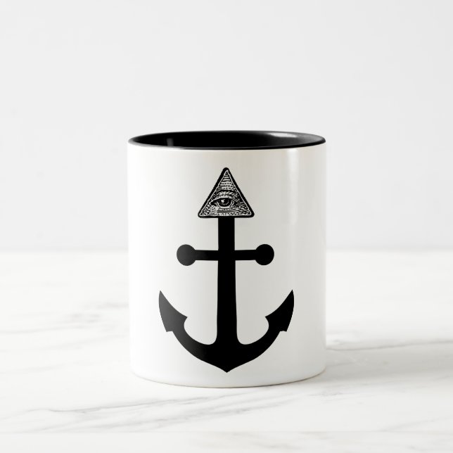 Illuminati Anchor Two-Tone Coffee Mug (Center)