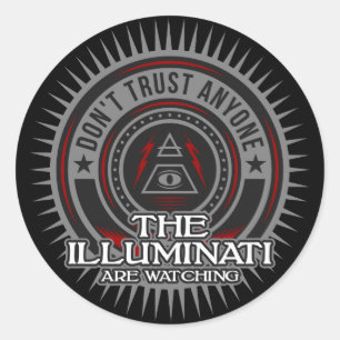 Illuminati Are Watching Don't Trust Anyone Classic Round Sticker