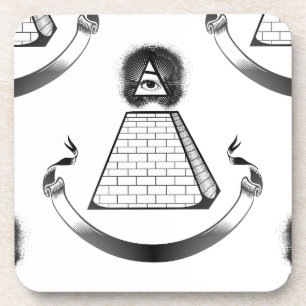 illuminati beverage coaster