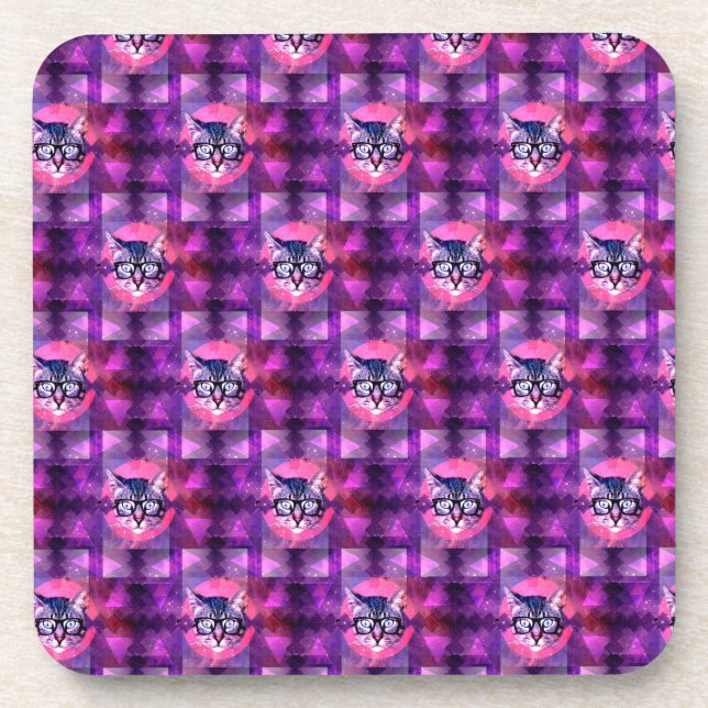 illuminati cat beverage coaster (Front)