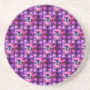 illuminati cat drink coaster