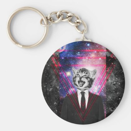 Illuminati cat keychain