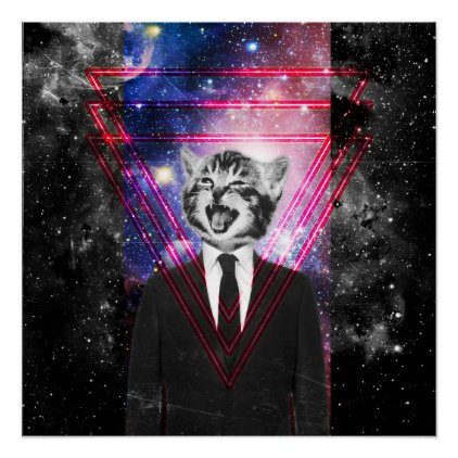 Illuminati cat poster