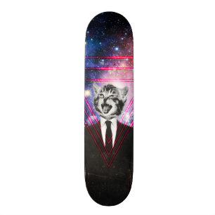 Illuminati cat skateboard deck