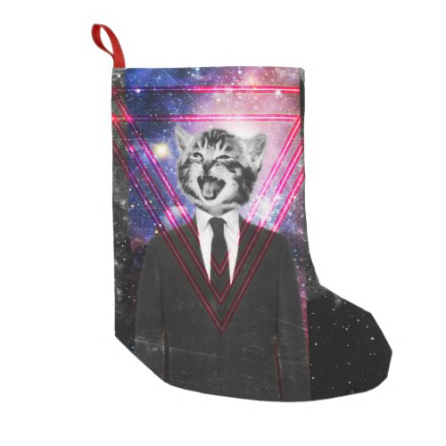 Illuminati cat small christmas stocking