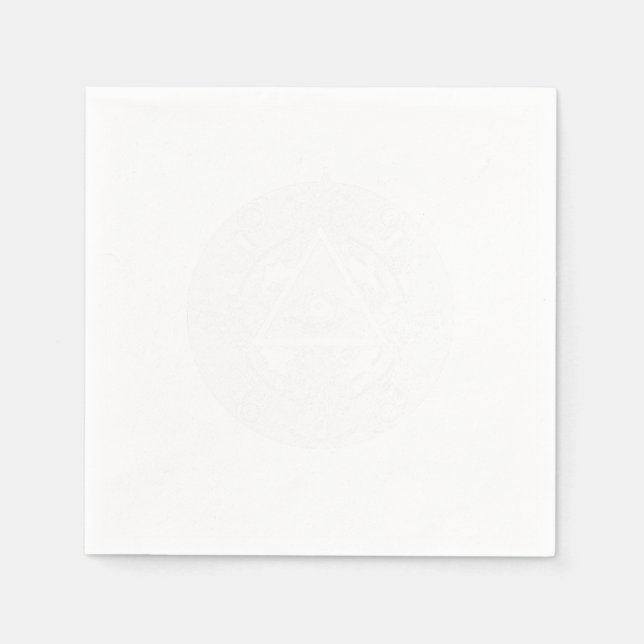 Illuminati Conspiracy Triangle Masonic Mandala Gif Napkins (Front)
